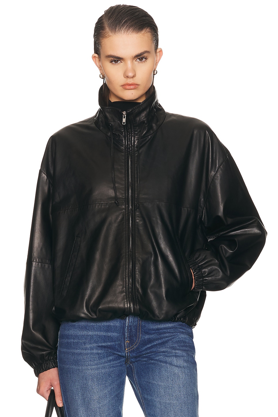 Haikure Jordan Nappa Jacket in Black - Black. M also in