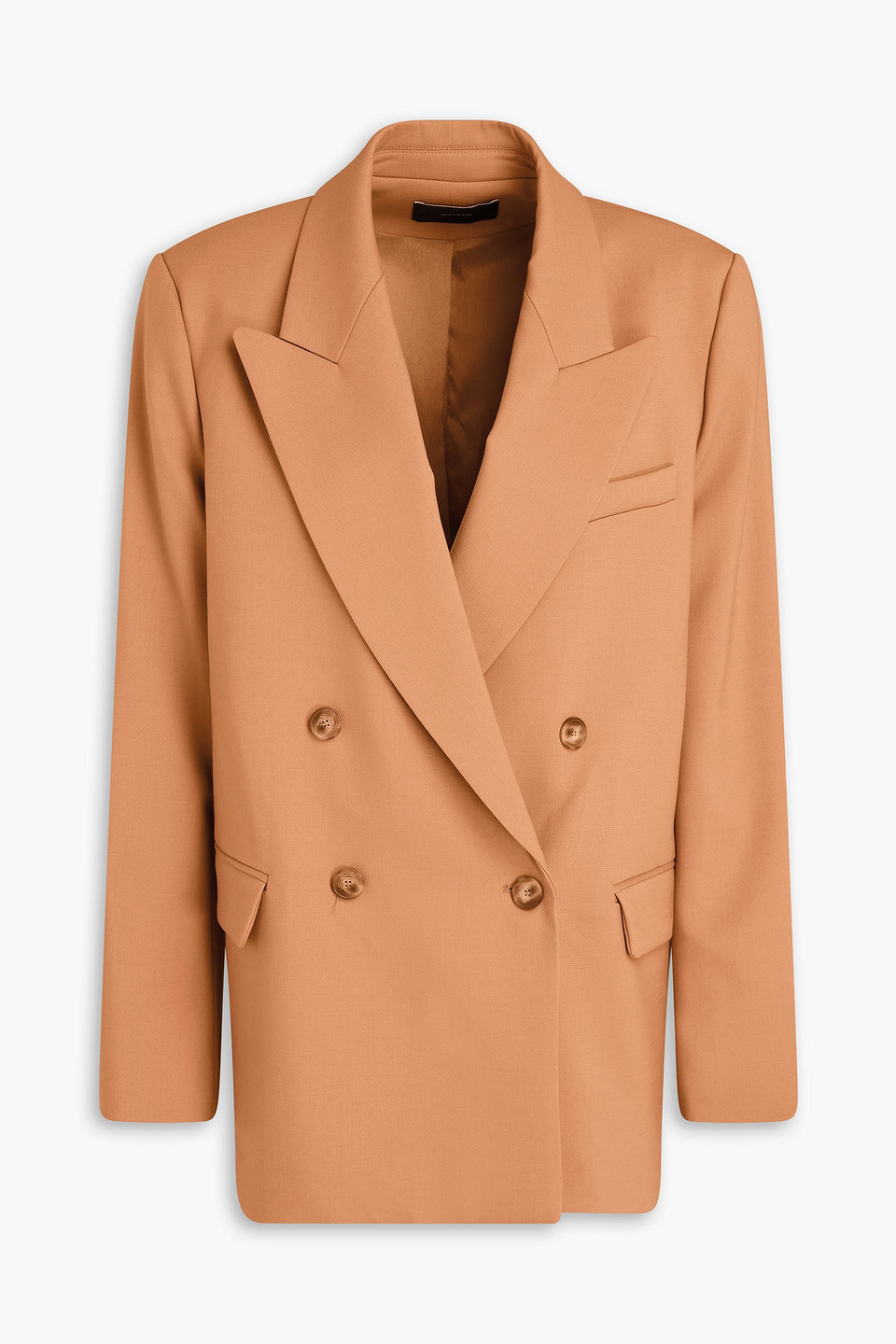 Jaden double-breasted wool-blend twill blazer - Brown - FR 42
