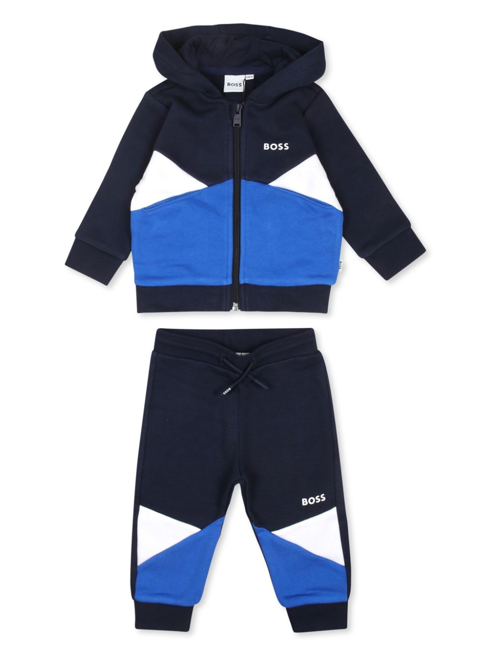Colour-block tracksuit set - Blue