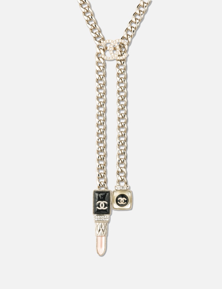 Lipstick Long Necklace With CC Logo