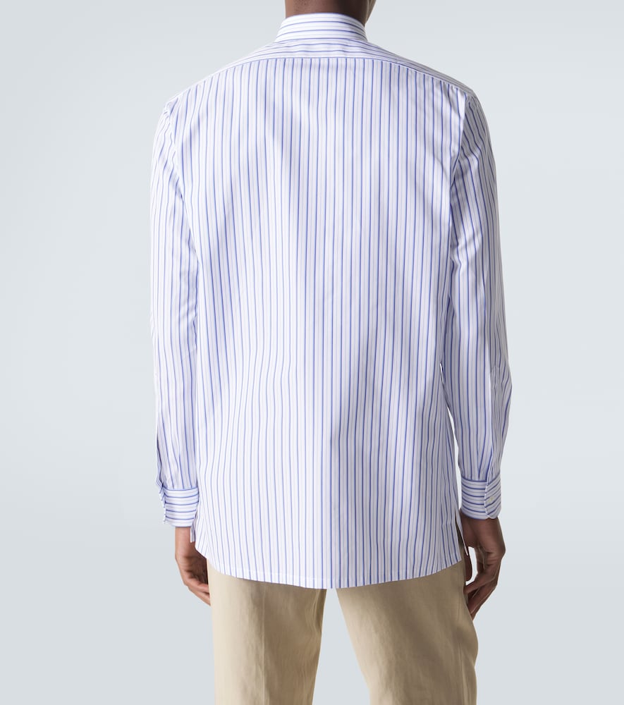 Striped cotton poplin shirt