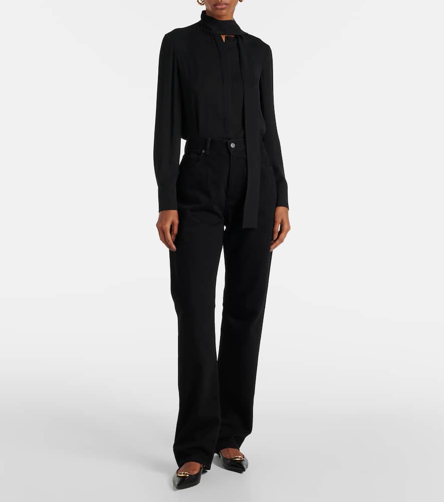 High-rise straight jeans
