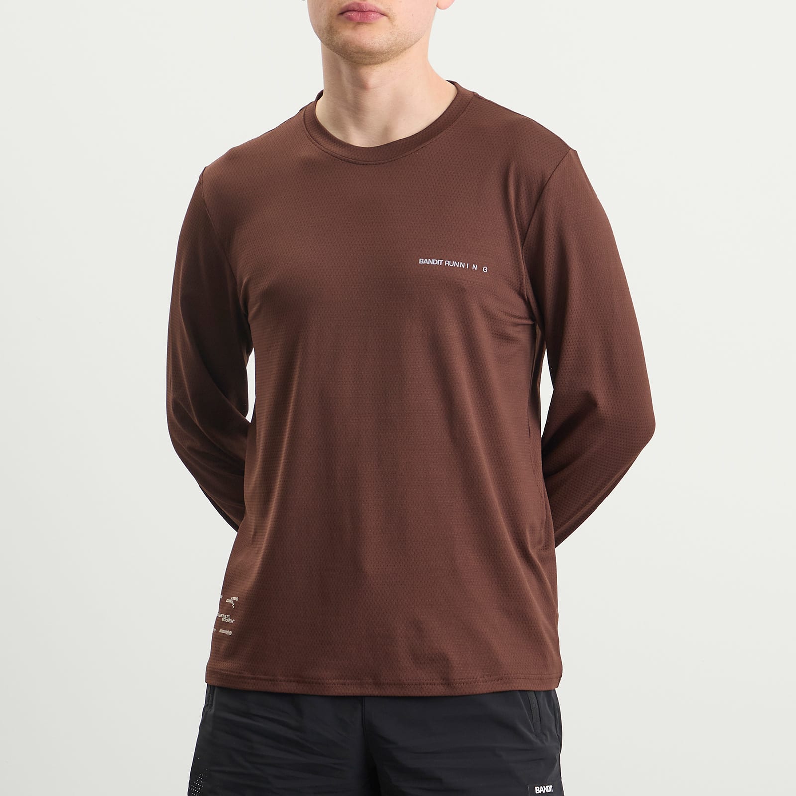MiroMesh Men's LS Performance T-Shirt Cacao