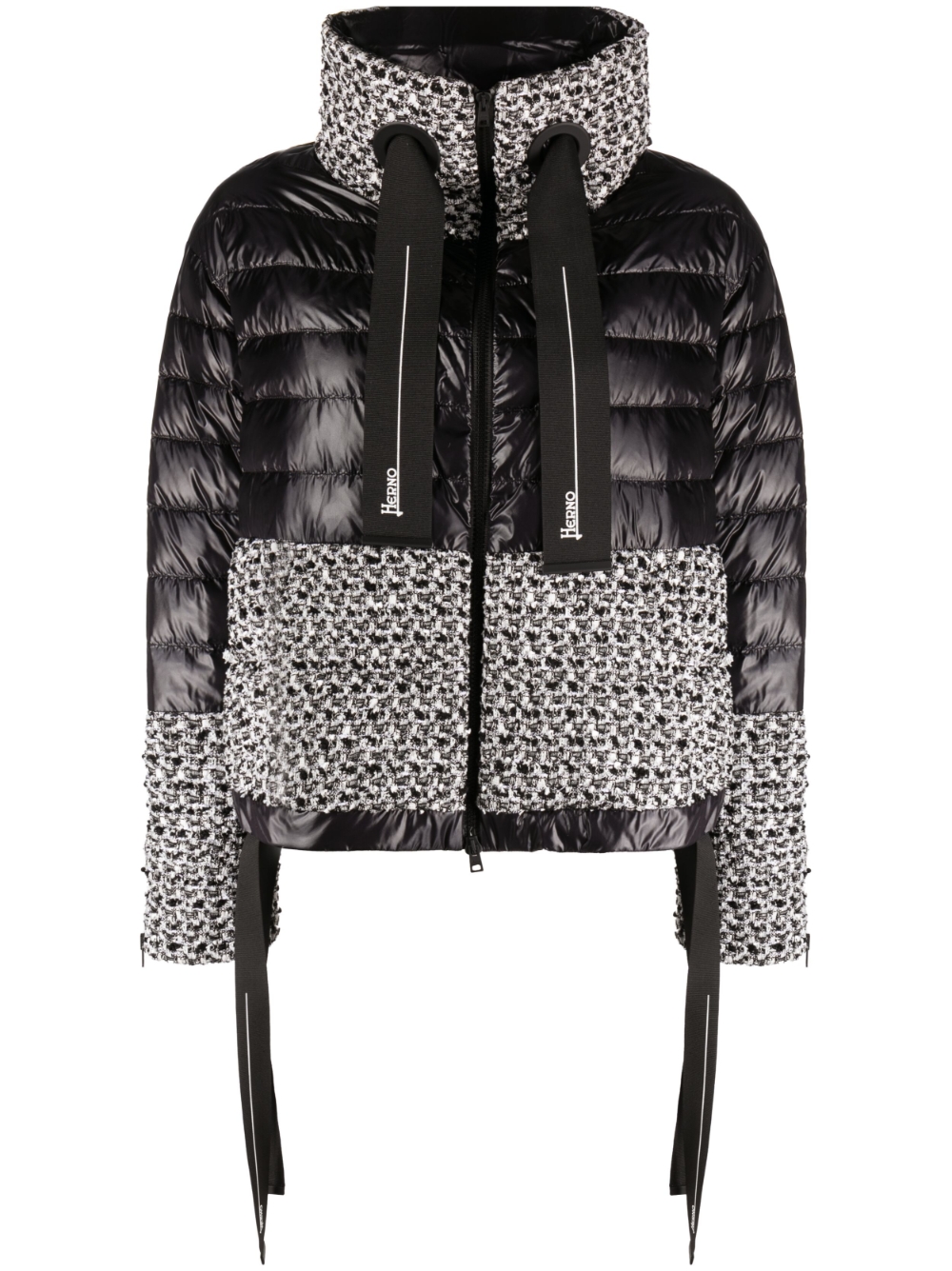 Padded-design performance jacket - Black