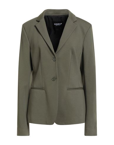Woman Blazer Military green Size 12 Viscose, Polyamide, Elastane