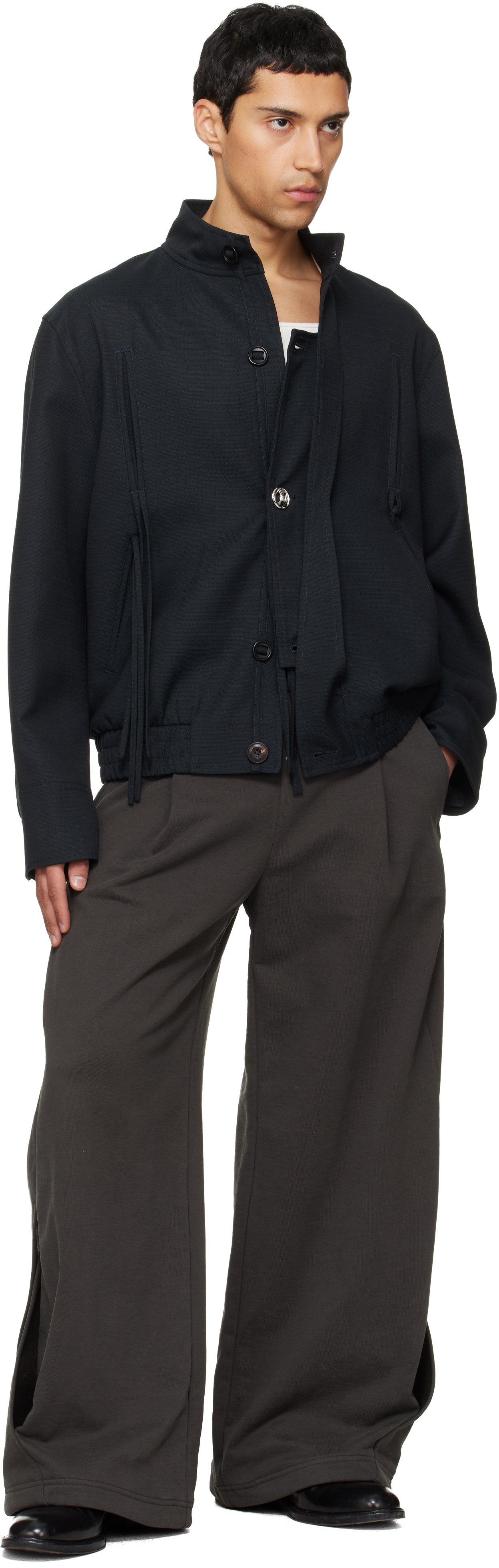 Gray Interweaved Sweatpants