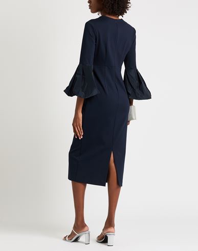 Woman Midi dress Navy Size 4 Viscose, Polyamide, Elastane, Polyester, Acetate