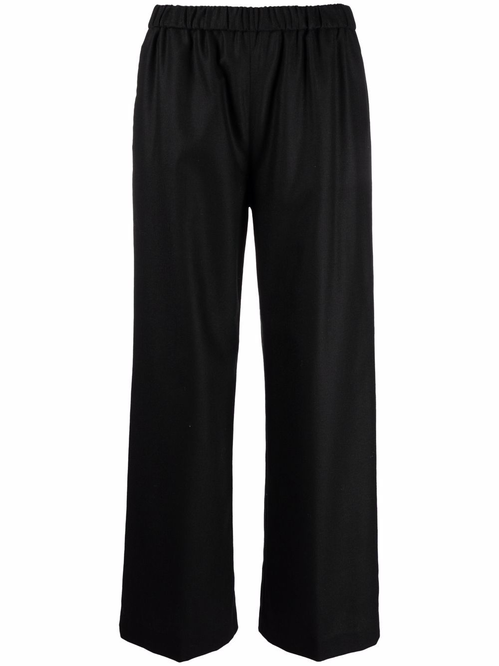 High waisted wide leg trousers - Black