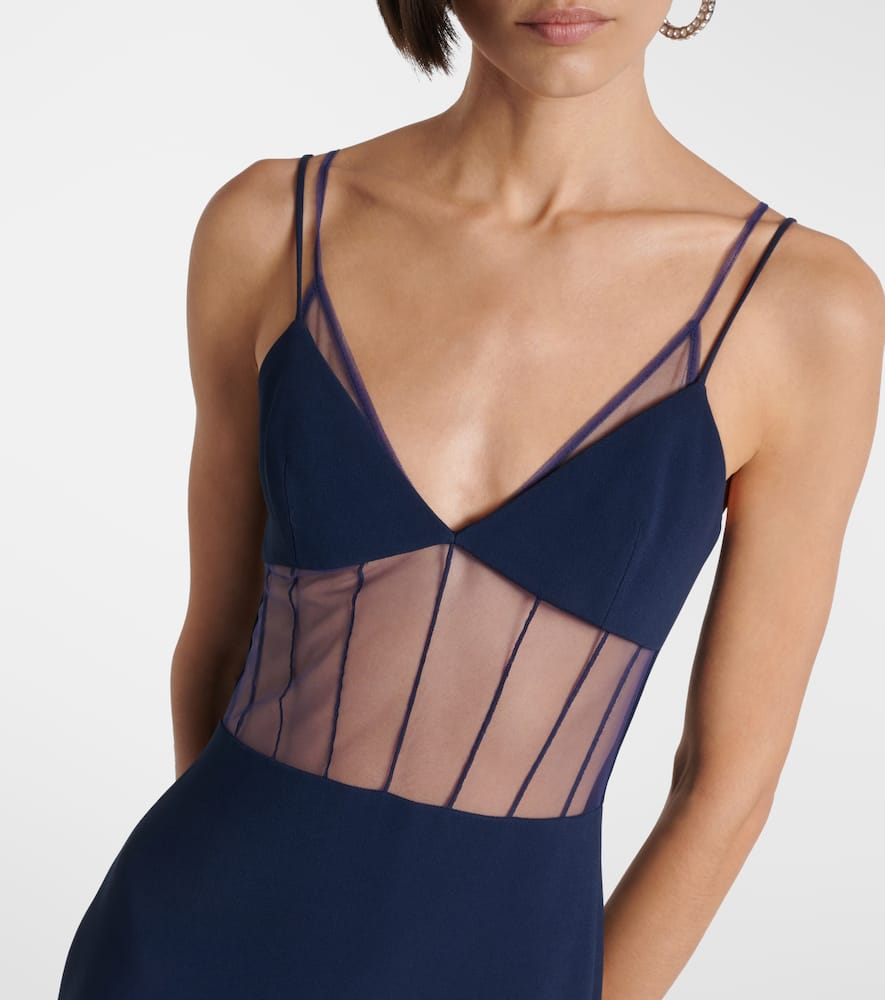 Tulle-trimmed bustier dress