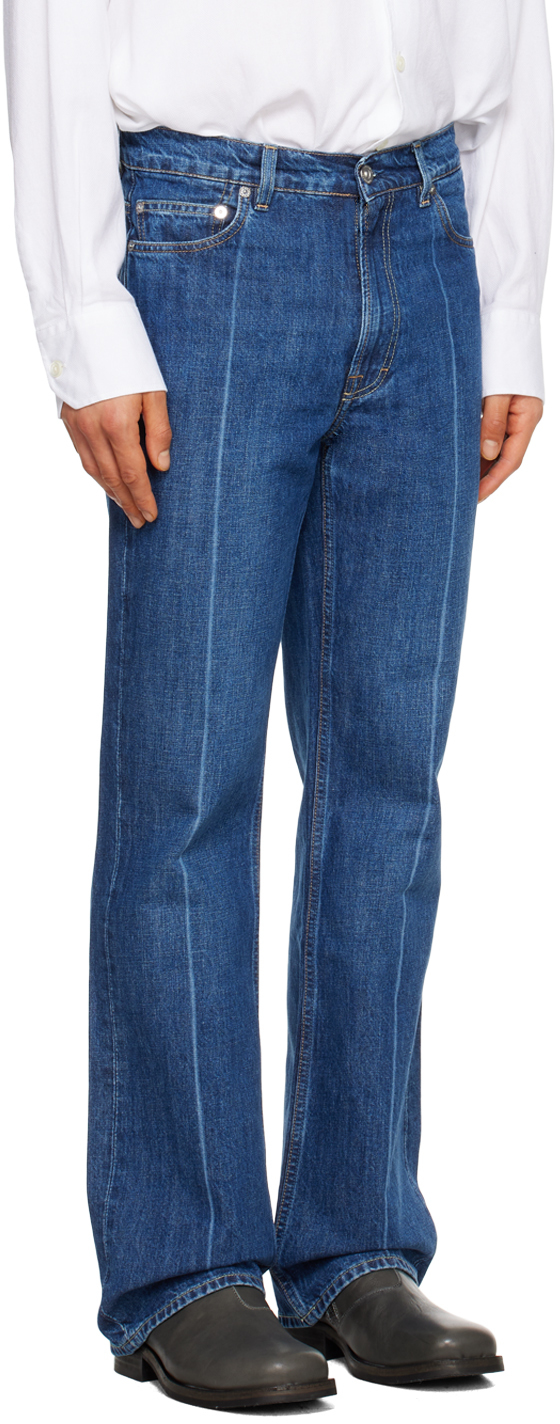 Blue 70s cut denim jeans