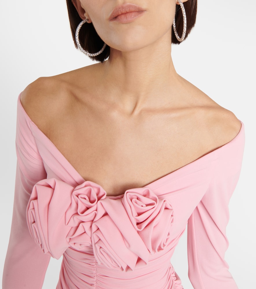 Ruched jersey minidress