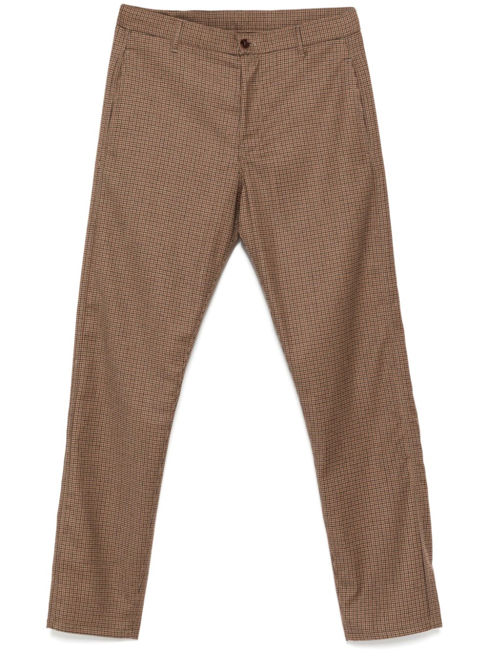 Checked chinos - Brown