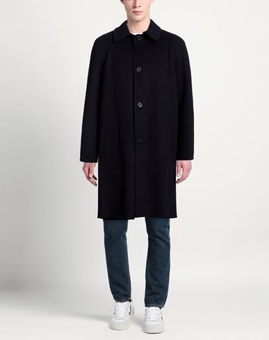 Paltò Guardaroba Man Coat Midnight blue Size 38 Wool, Nylon
