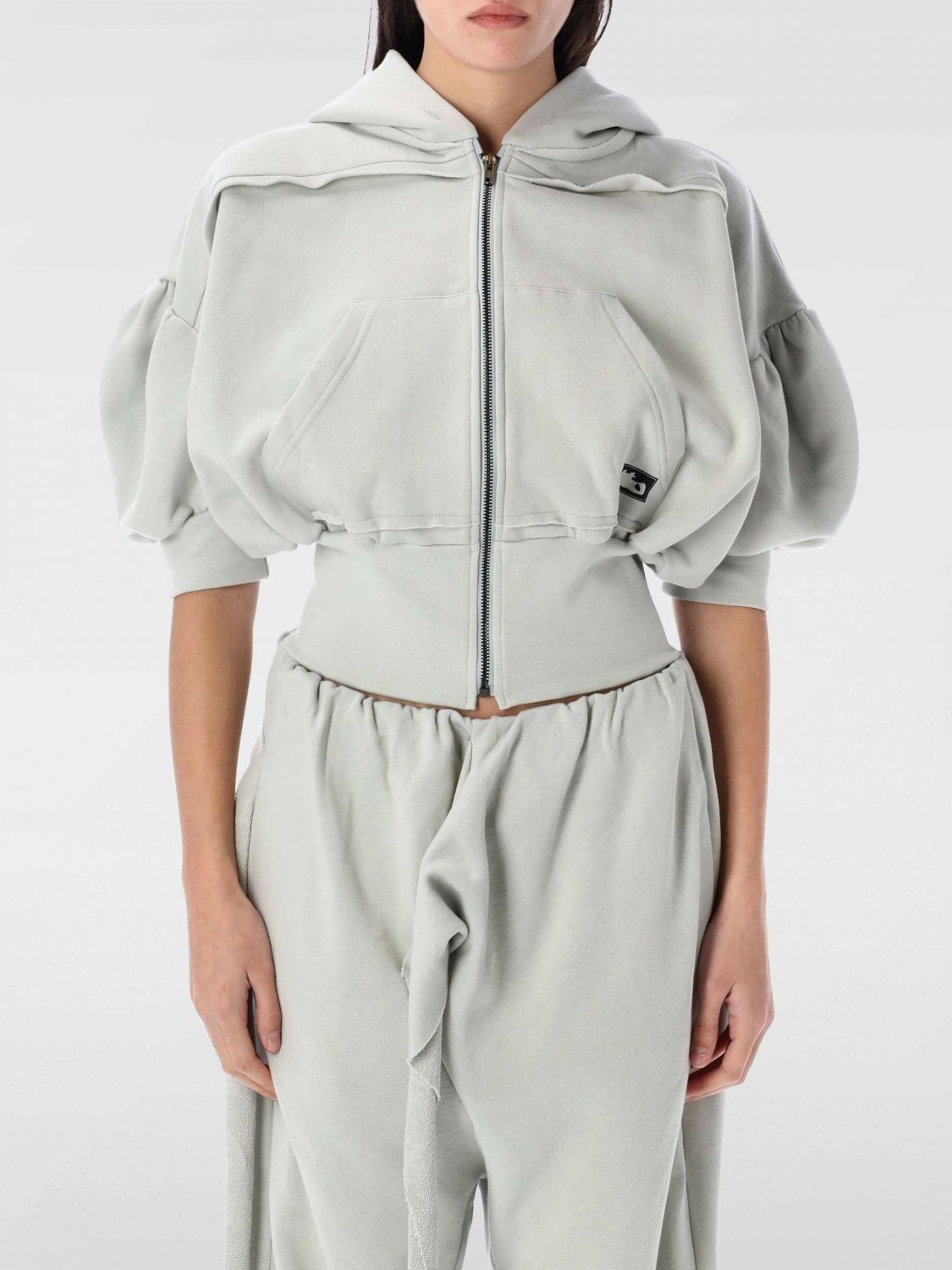 Cropped hoodie - Grey