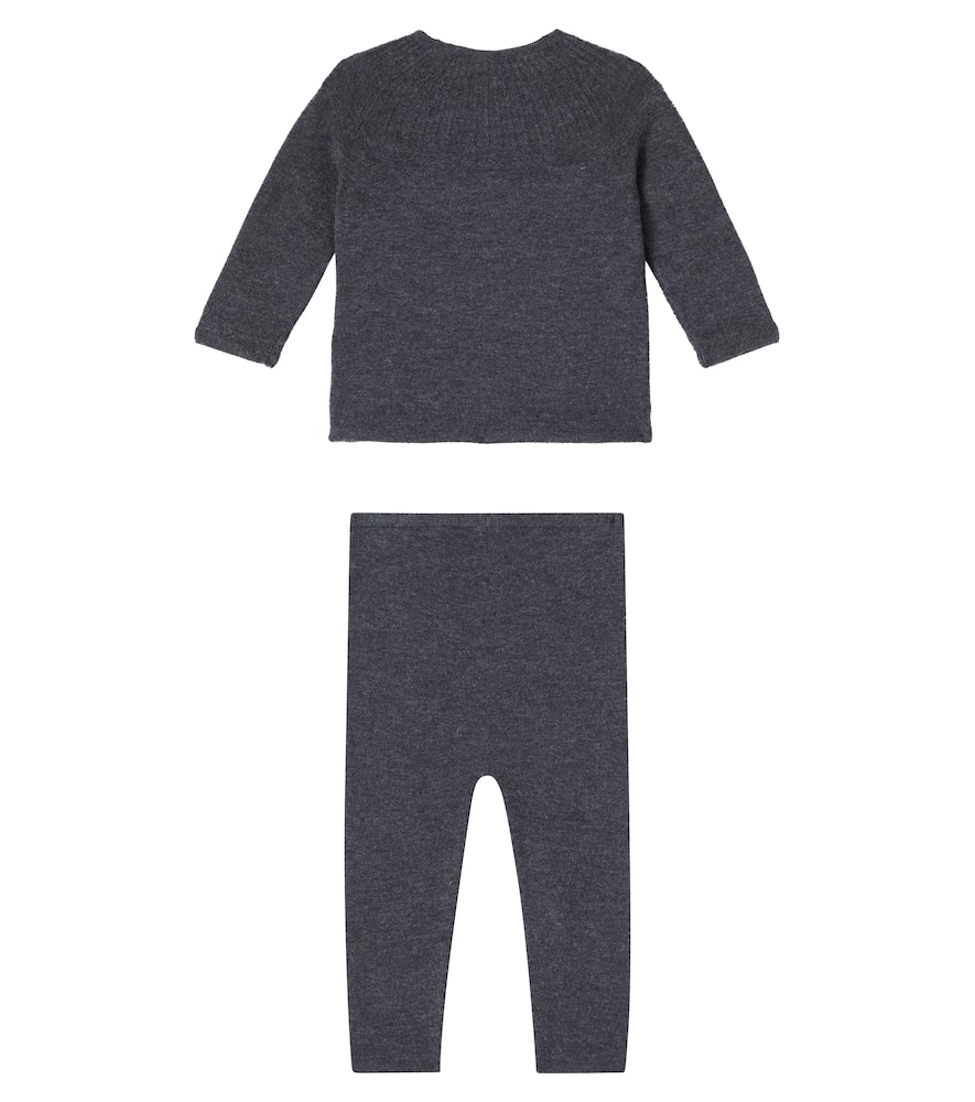 Baby Jina wool and cotton sweater and pants set