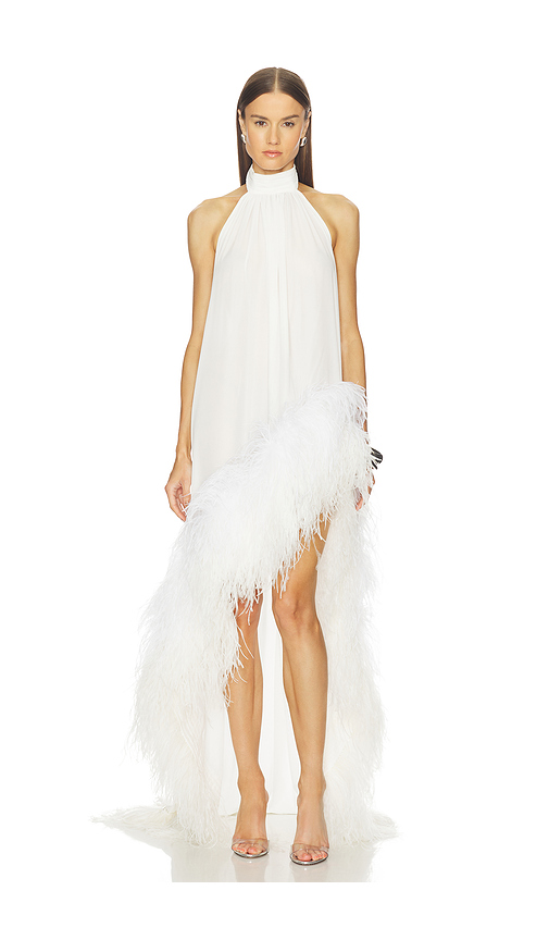 Bronx Banco Madeline Halterneck Gown in White. XL. Also in