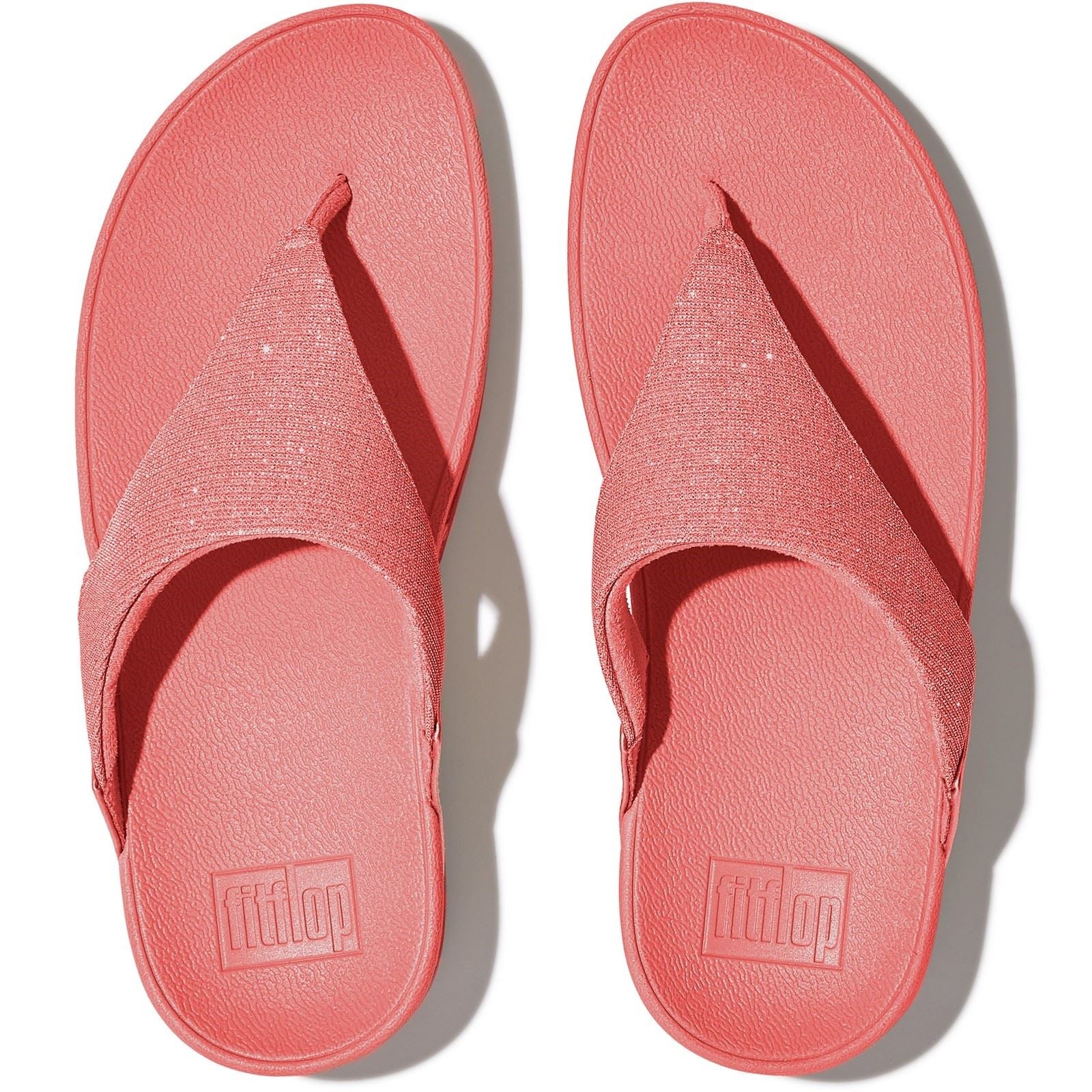 Fitflop Lulu Shimmerlux Polyester Women's Rosy Coral Sanda