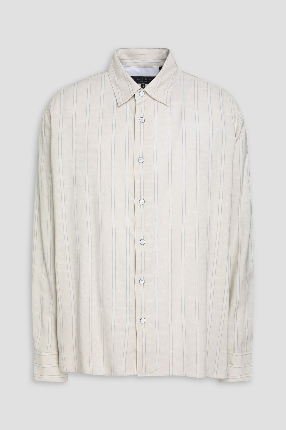 Dalton striped jacquard shirt - White - M
