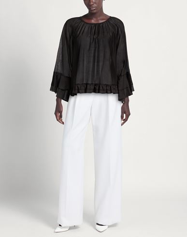 Woman Top Black Size 6 Tencel, Polyester