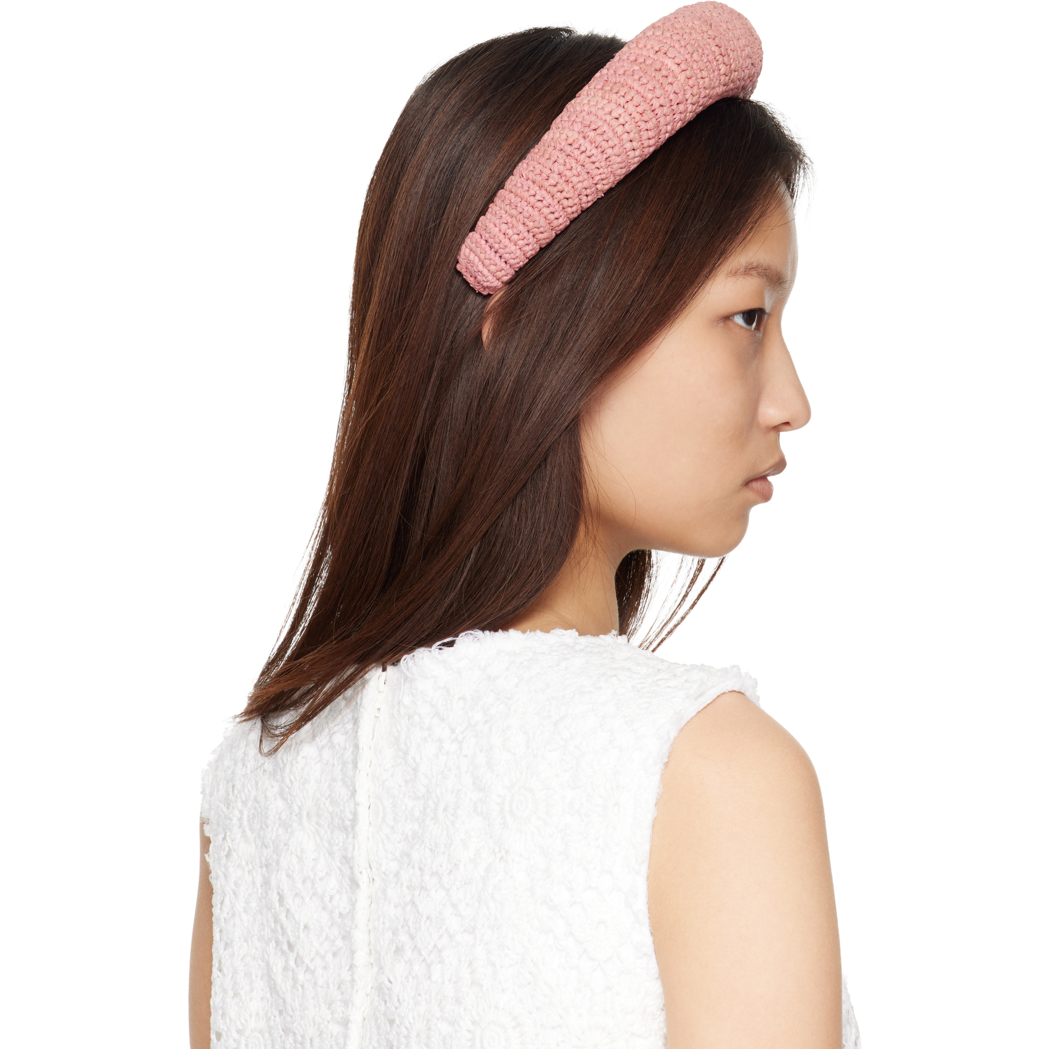 Pink Raffia Headband