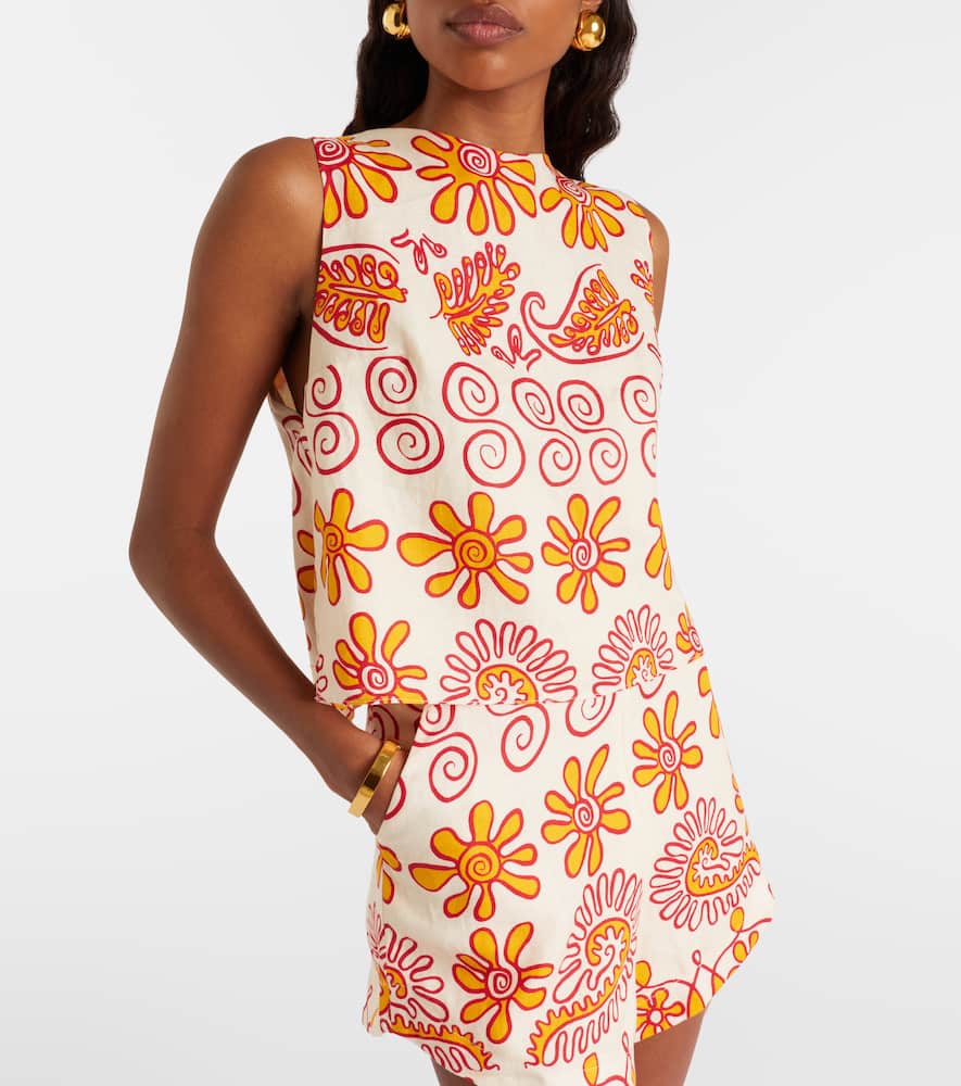 Avelino printed linen top
