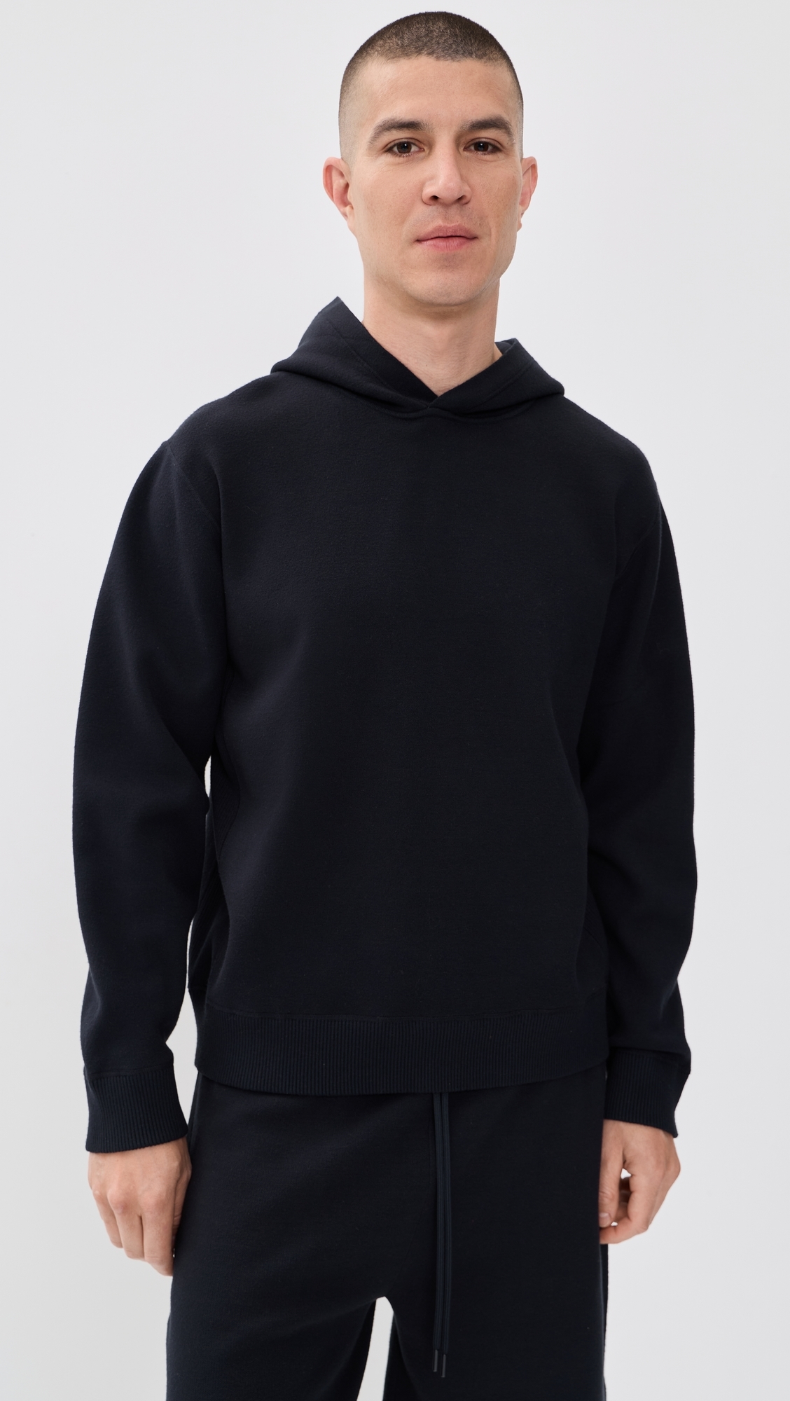 Relaxed Hoodie in Fine Bilen Dark Eclipse
