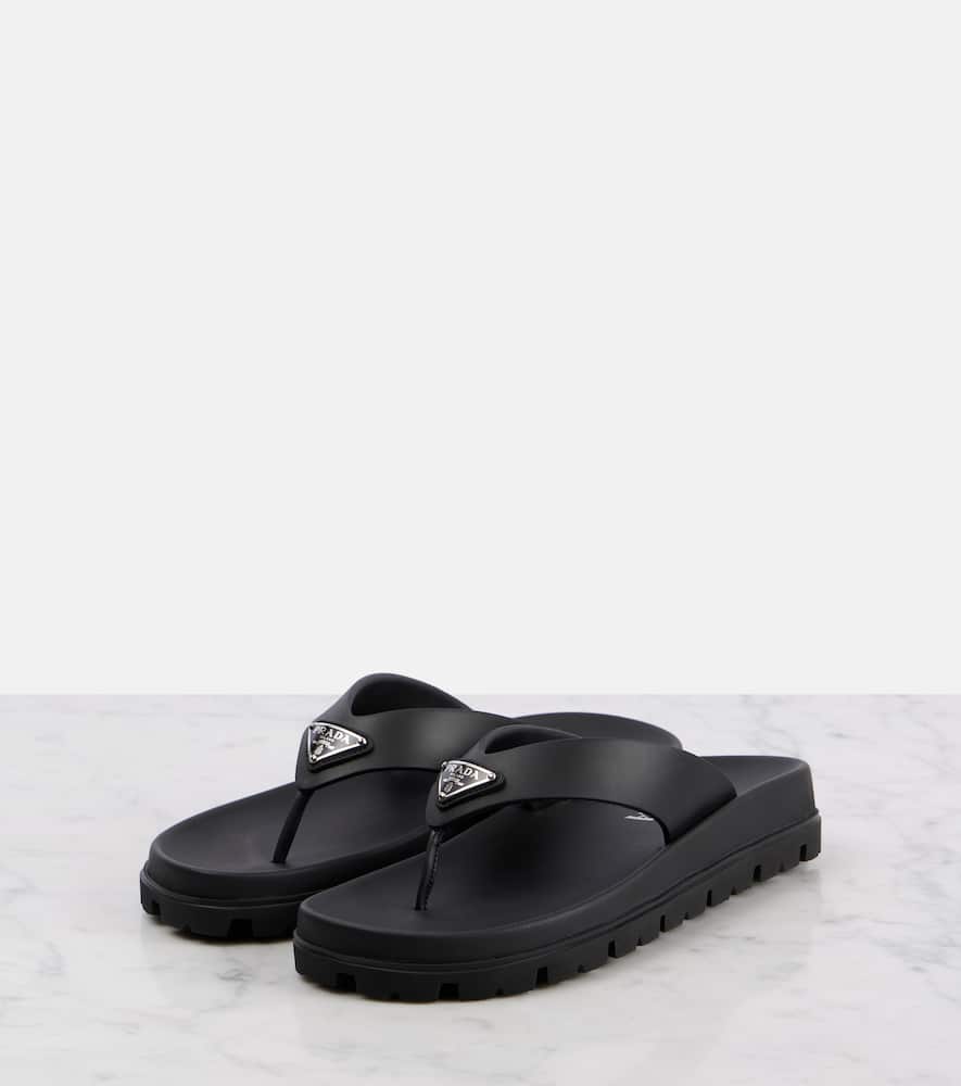Prada Soft Cage vinyl thong sandals