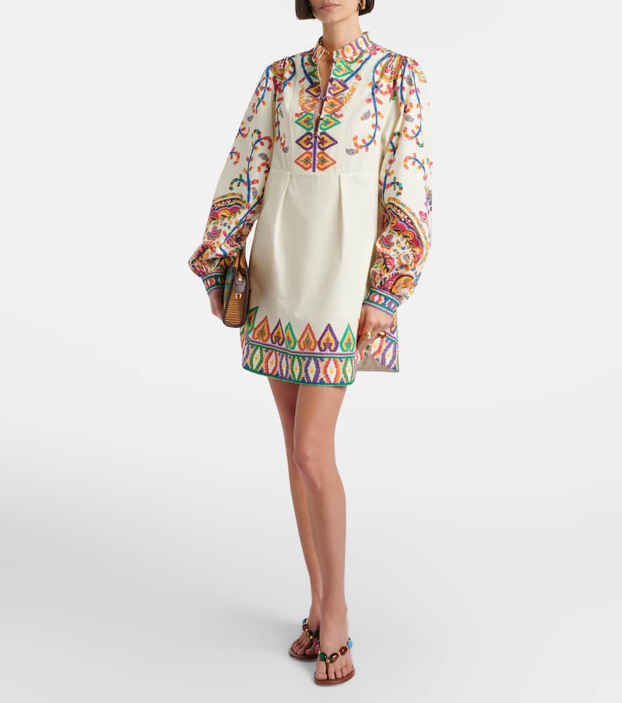 Printed cotton minidress