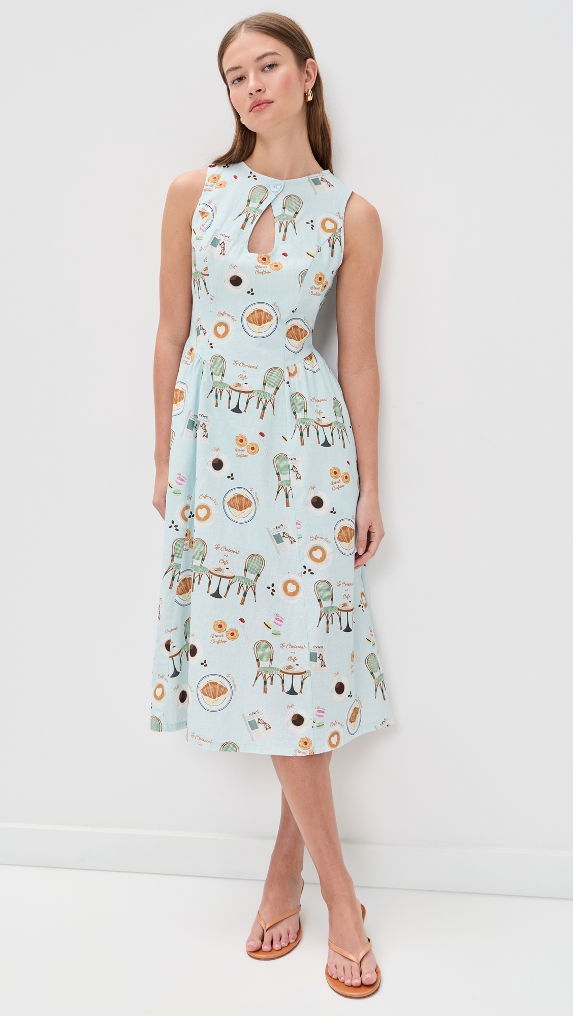Graphic Midi Dress Bluebell