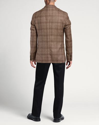 Man Blazer Taupe Size 40 Virgin Wool