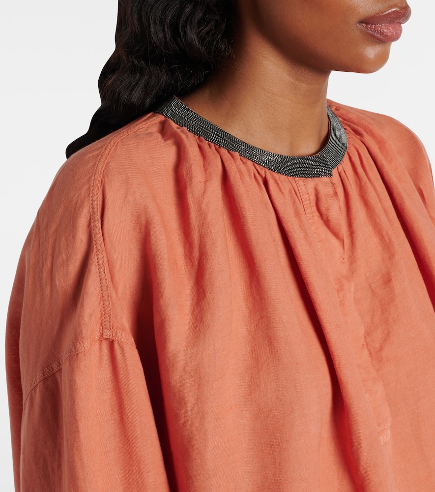 Monili linen and cotton top