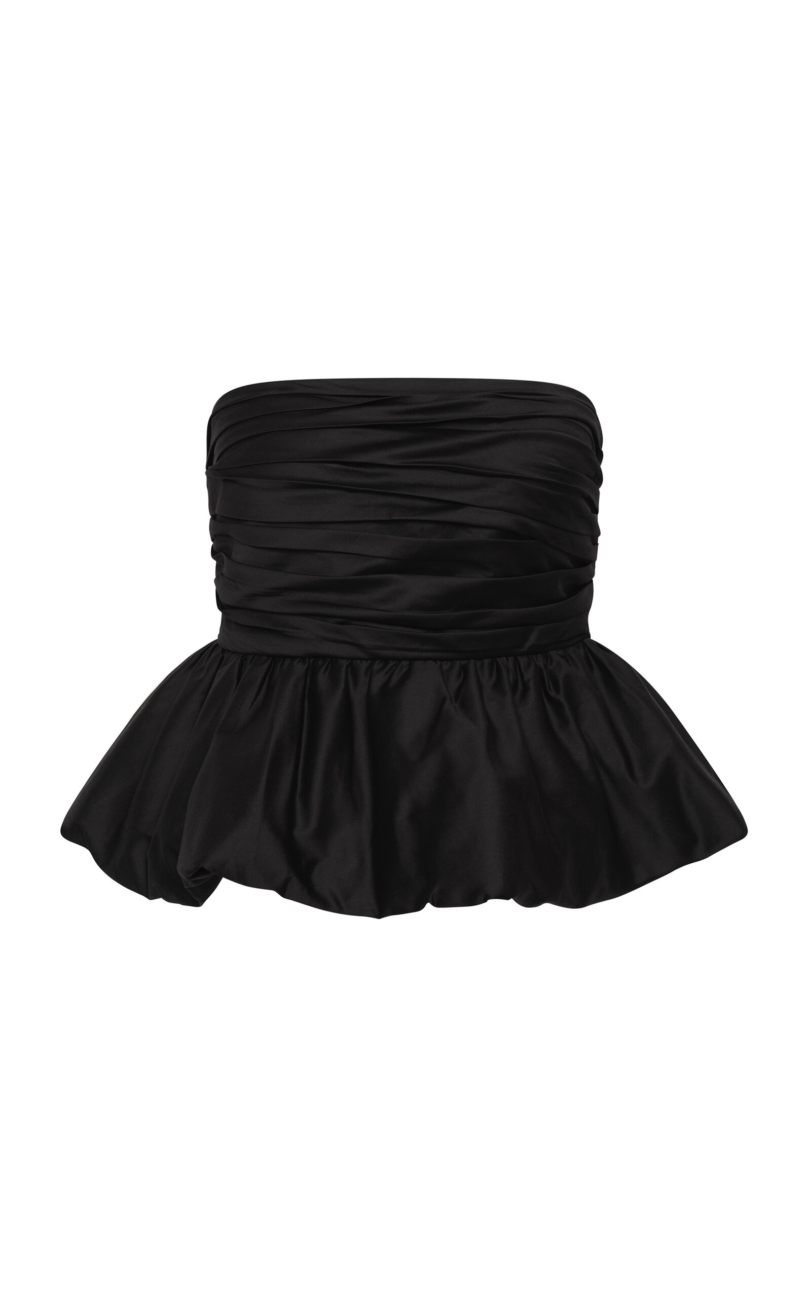 Hazel Strapless  Cotton Peplum Top - Moda Operandi