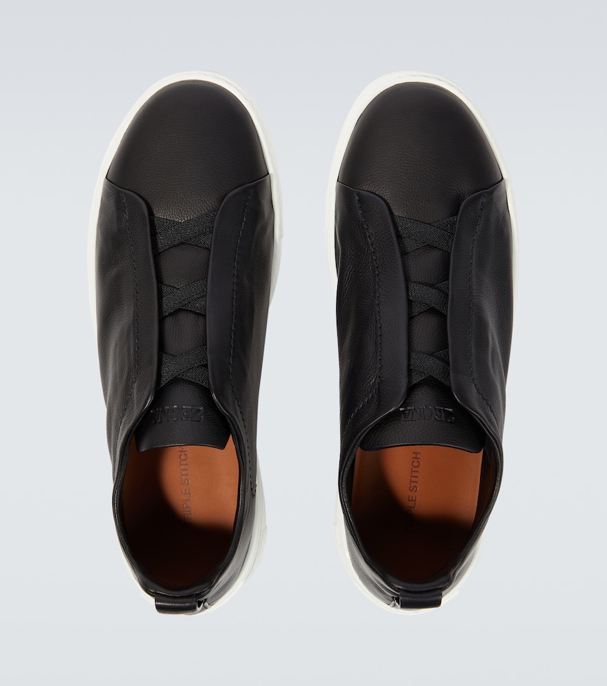 Triple Stitch leather sneakers