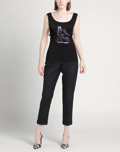 Woman Tank top Black Size ONESIZE Cotton, Silk