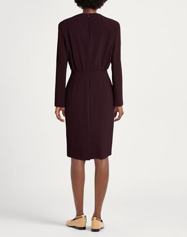 Woman Midi dress Burgundy Size 6 Polyester, Elastane