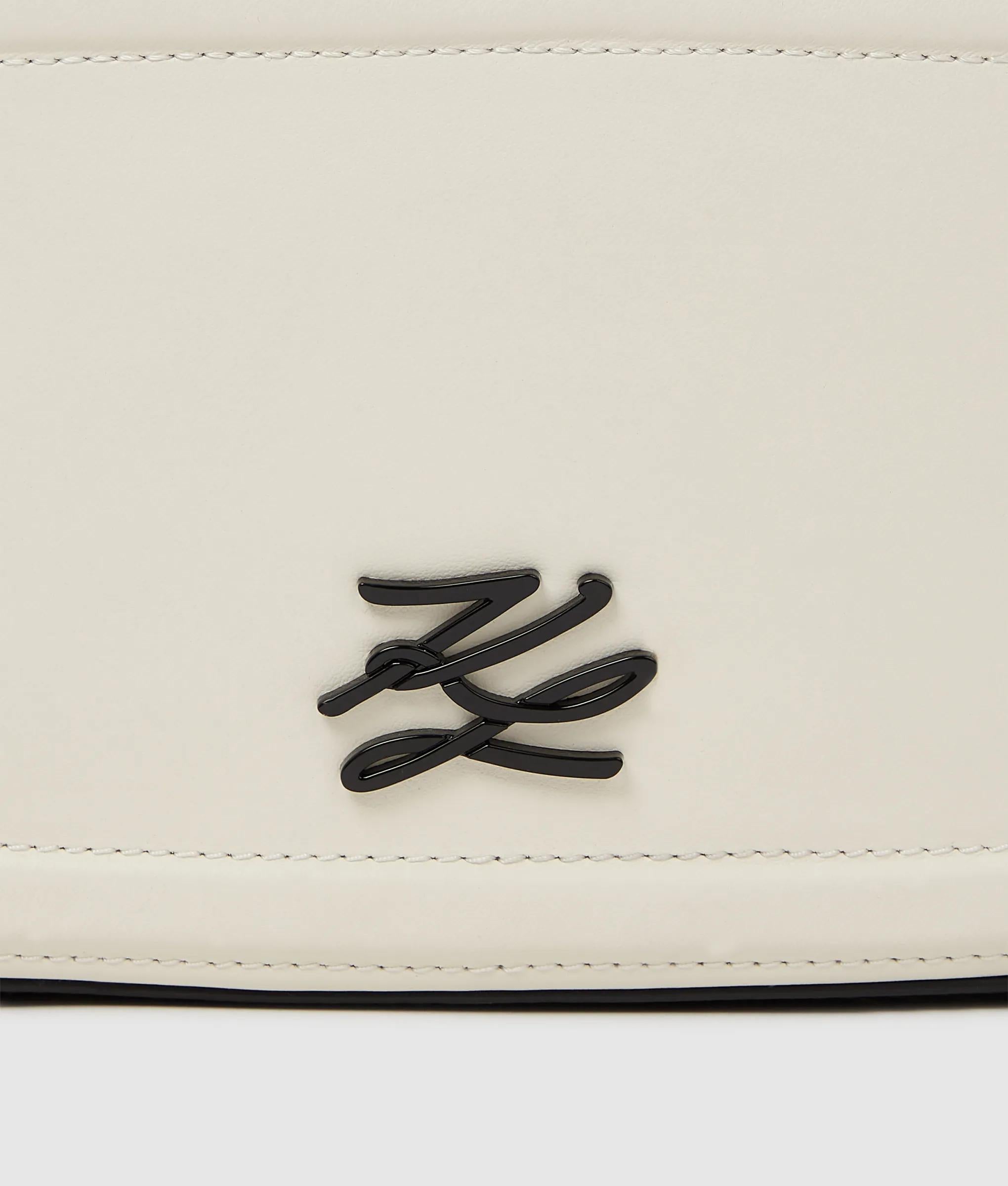 Karl Lagerfeld - K/autograph Quadratische Color-block-tasche, Damen, Schwarz/weiss, Größe: One