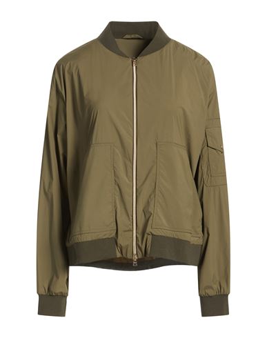 Woman Jacket Military green Size 4 Polyamide, Elastane