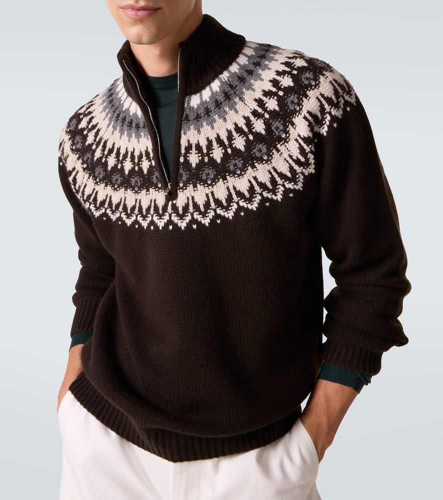 Mr Saint Gervais Fair Isle cashmere sweater