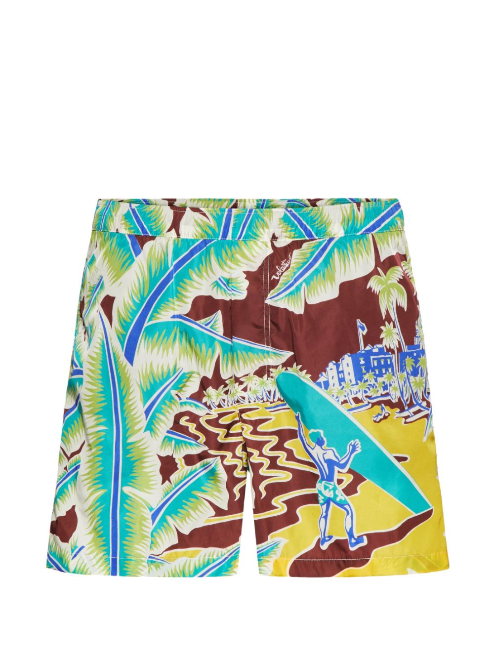 Surf Rider print swim shorts - Green