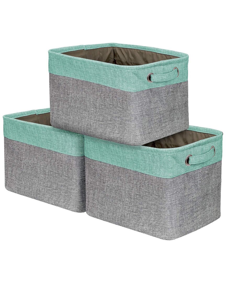 Set of 3 Twill Storage Basket Set
