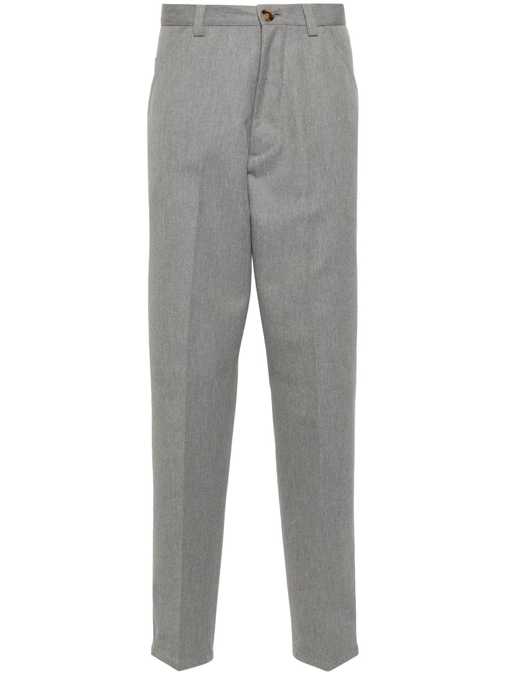 Slim-cut tailored trousers - Grey