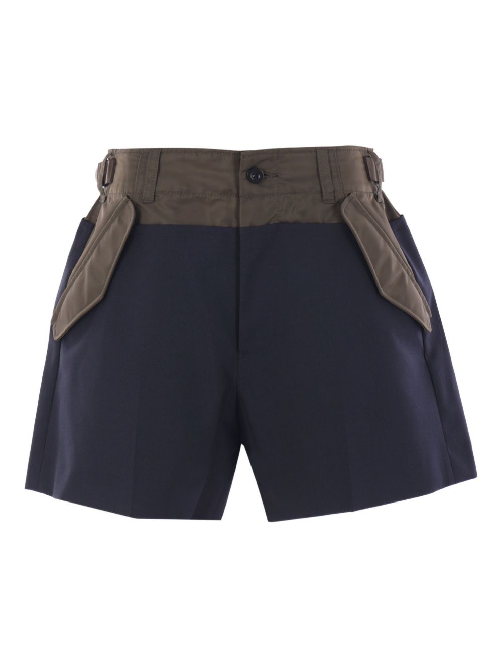 Belted pocket shorts - Blue