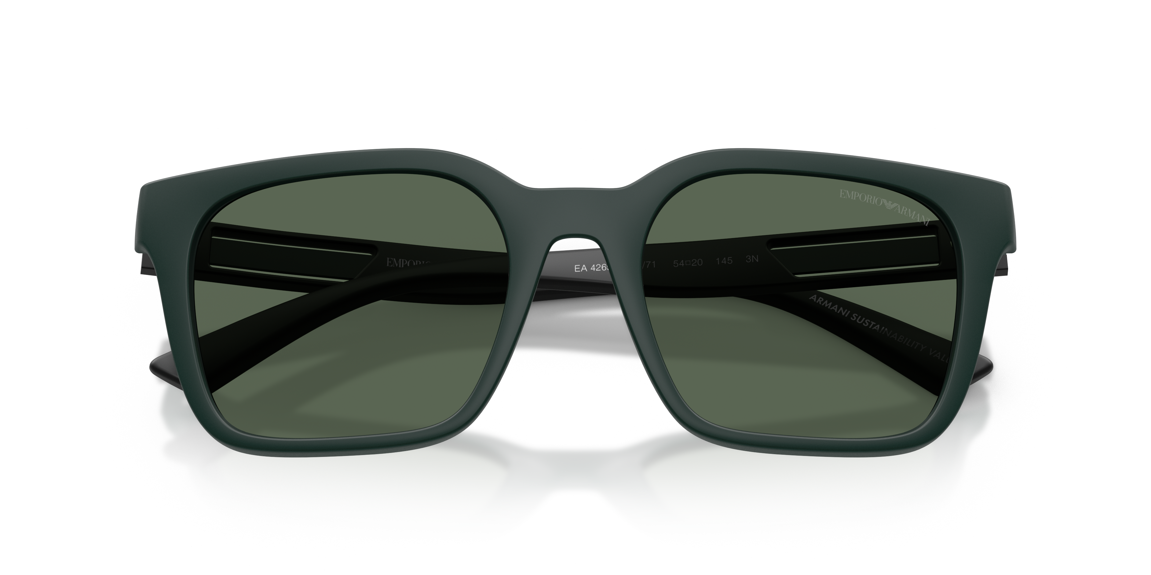 Emporio Armani Man Emporio Armani EA4269 637071 Sunglasses Injected Blue Green Squared Norma