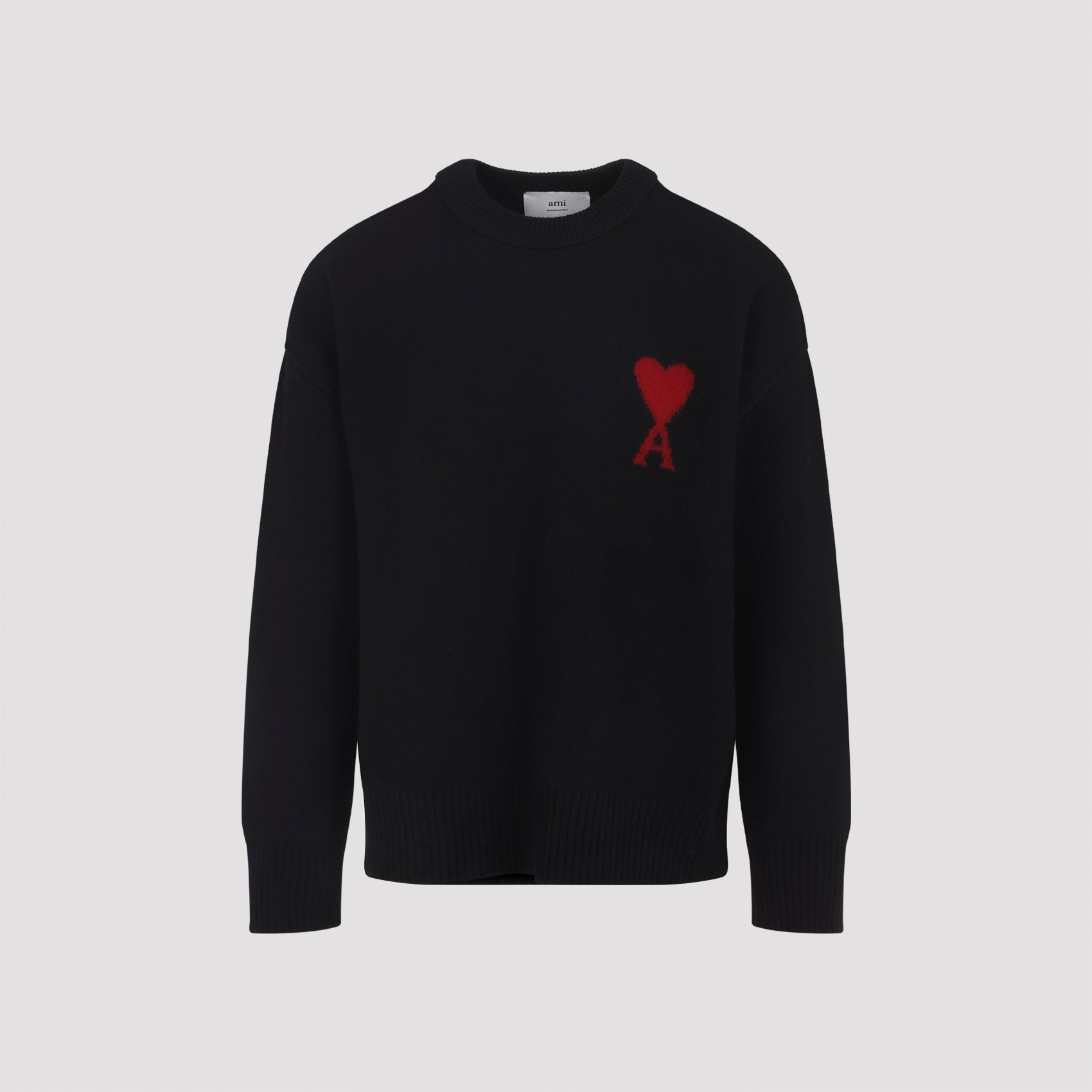 AMI Wool Ami de Coeur Crewneck Sweater