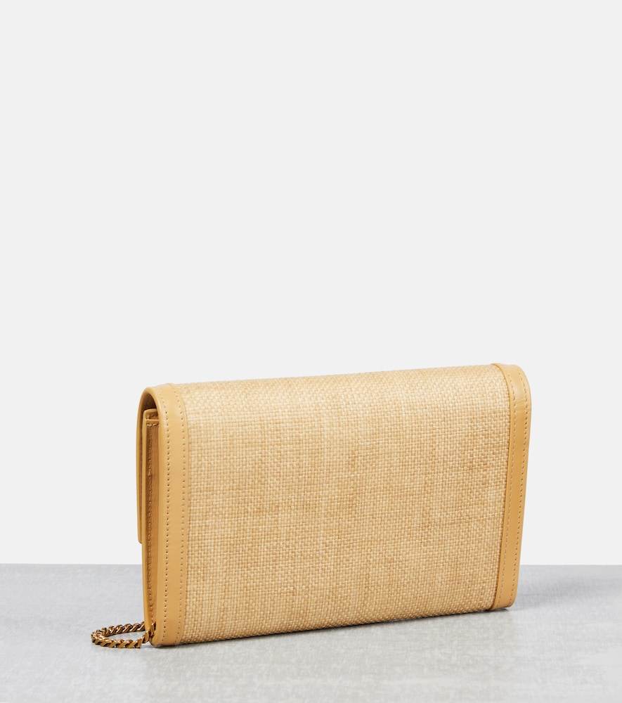 Uptown raffia wallet on chain