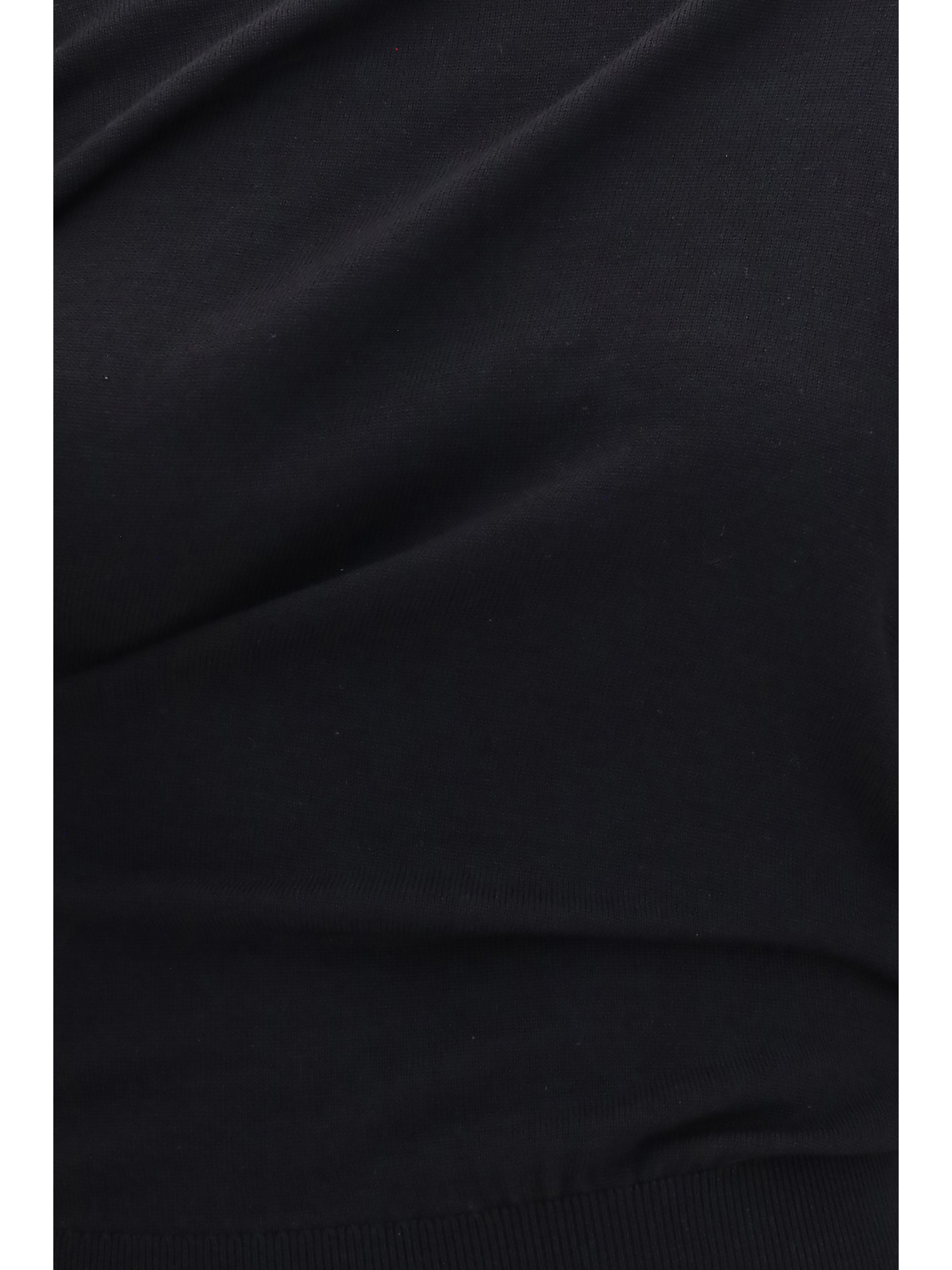 Asymmetric Merino Wool Sweater — Black