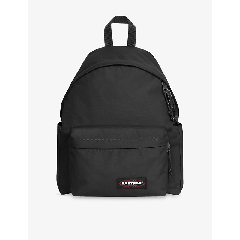 Mens Black Padded Pak'r Logo-patch Woven Backpack