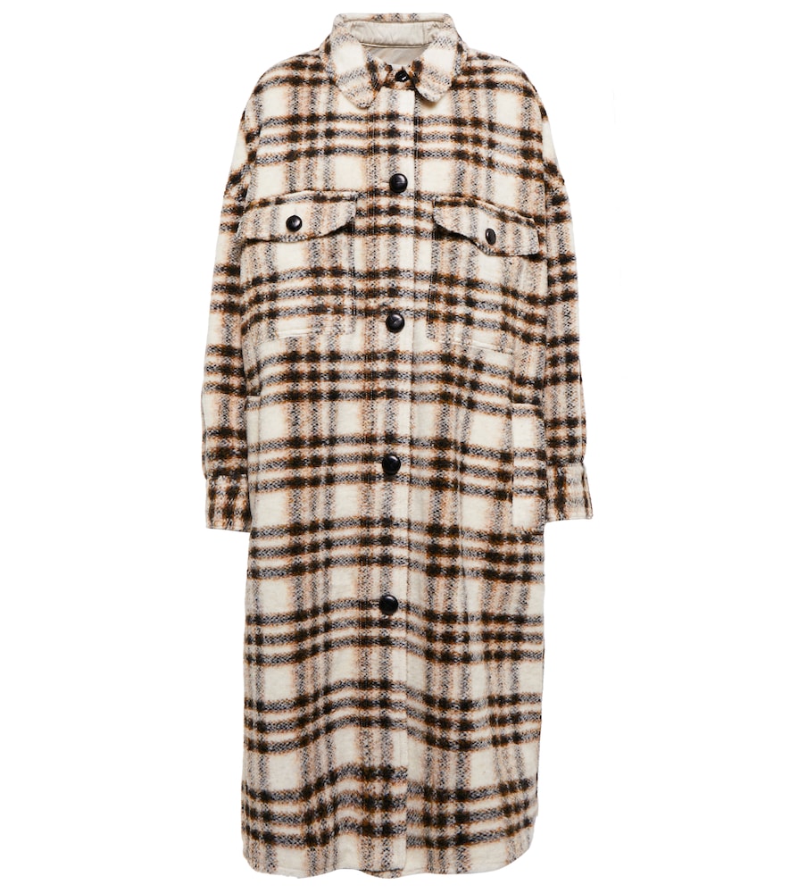Marant Etoile Fontizi checked wool-blend coat