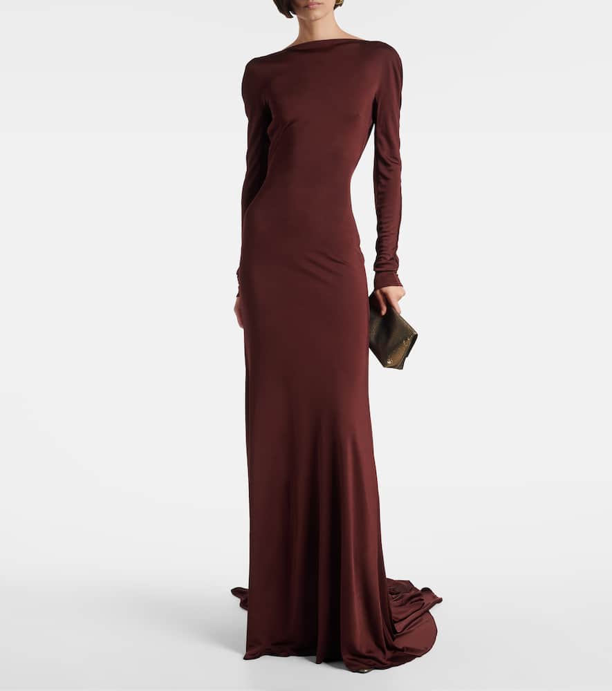 Gathered jersey gown