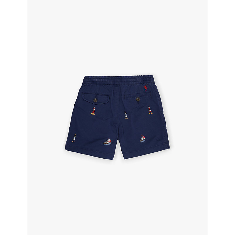 Boys VY Kids Boys' Logo-embroidered Cotton-blend Twill Shorts 3 Years